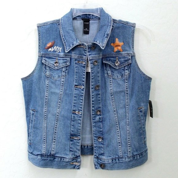 Disney Pixar Toy Story Woody Denim Vest Size S - Picture 2 of 10